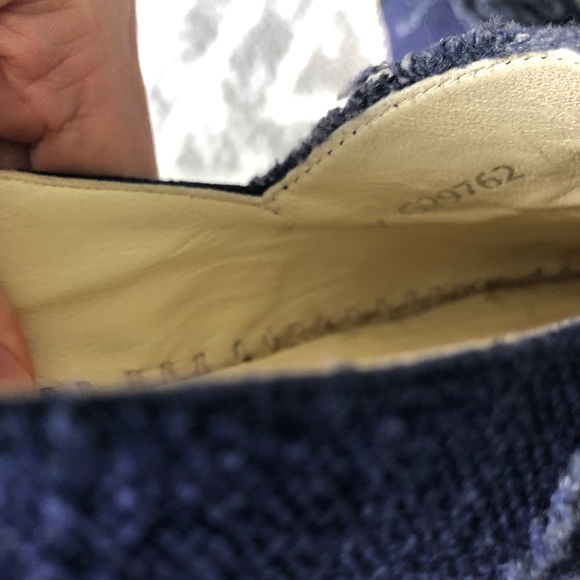 Authentic Chanel espadrilles - black and blue canvas sz 6 - Picture 7 of 8